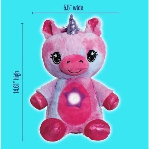 NIB Ontel Star Belly Dream Lites Stuffed Unicorn Night Light Magical Pink/Purple - Picture 2 of 9